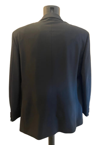 MARKS & SPENCER MACHINE WASHABLE BLACK TUXEDO SUIT SIZE 44M/36W