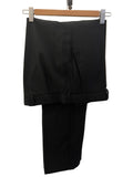 MARKS & SPENCER BLACK MACHINE WASHABLE TUXEDO SUIT SIZE 40 SHORT