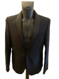 MARKS & SPENCER BLACK MACHINE WASHABLE TUXEDO SUIT SIZE 40 SHORT