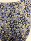BRORA BLACK,BLUE & BEIGE SPOT PRINT CAP SLEEVED FIT & FLARE DRESS SIZE 12