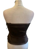 BRAND NEW FRANK USHER BROWN STRAPLESS BUSTIER TOP SIZE 12