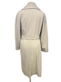 PRIVATE LINE ECRU WOOL & CASHMERE KNEE LENGTH BELTED COAT SIZE 10