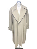 PRIVATE LINE ECRU WOOL & CASHMERE KNEE LENGTH BELTED COAT SIZE 10