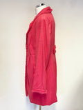PER UNA CORAL PINK COTTON BLEND COAT SIZE 16