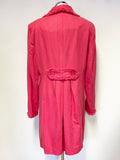 PER UNA CORAL PINK COTTON BLEND COAT SIZE 16