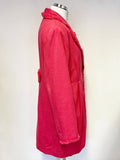PER UNA CORAL PINK COTTON BLEND COAT SIZE 16