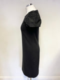 JAMES LAKELAND BLACK SHORT PUFF SLEEVE SHIFT DRESS SIZE 42 UK 10