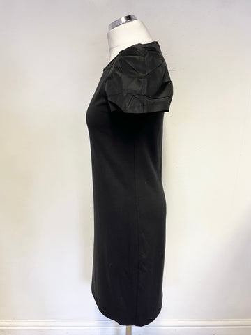 JAMES LAKELAND BLACK SHORT PUFF SLEEVE SHIFT DRESS SIZE 42 UK 10