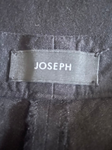 JOSEPH ‘PUNK’ BLACK CROP CAPRI PANTS SIZE 40 UK 12