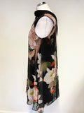 TED BAKER GEORGAH OPULENT BLOOM REVERSIBLE OVER LAYER MINI DRESS SIZE 3 UK 12/14