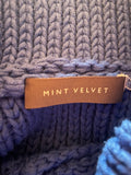 MINT VELVET BLUE CHUNKY KNIT LONG SLEEVE JUMPER SIZE XL