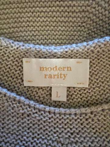 BRAND NEW MODERN RARITY BEIGE RIB KNIT OVERSIZE JUMPER SIZE L