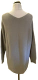 BRAND NEW MODERN RARITY GREY RIB KNIT OVERSIZE JUMPER  SIZE L