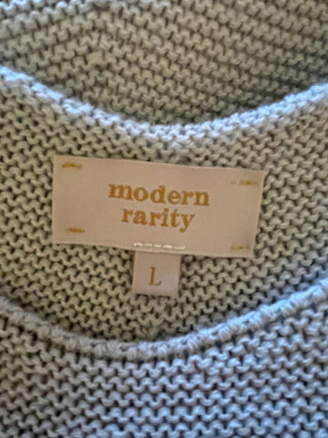 BRAND NEW MODERN RARITY GREY RIB KNIT OVERSIZE JUMPER  SIZE L