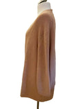 MODERN RARITY PINK V NECK RIB KNIT OVERSIZE JUMPER SIZE XL