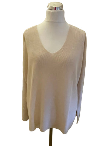 BRAND NEW MODERN RARITY CREAM FINE RIB KNIT OVERSIZE JUMPER SIZE XL