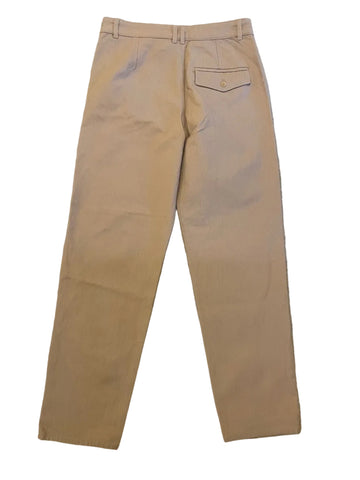 COS COTTON BLEND BEIGE TAPERED LEG HIGH RISE TROUSERS SIZE EUR 36 UK 8