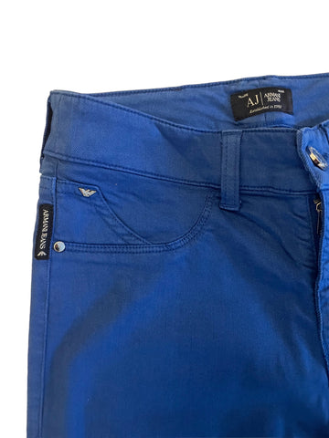 ARMANI ROYAL BLUE SKINNY LEG JEANS SIZE 26