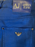 ARMANI ROYAL BLUE SKINNY LEG JEANS SIZE 26