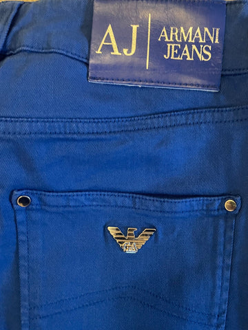 ARMANI ROYAL BLUE SKINNY LEG JEANS SIZE 26