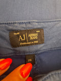 ARMANI ROYAL BLUE SKINNY LEG JEANS SIZE 26