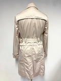 LIPSY CREAM BUTTON FRONT WITH BELTED ZIP OVERLAY TRENCH COAT SIZE 12