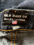 RALPH LAUREN POLO DARK BLUE DENIM BOOTLEGJEANS  SIZE 4 UK 8/ L33