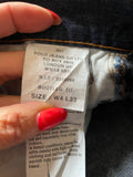 RALPH LAUREN POLO DARK BLUE DENIM BOOTLEGJEANS  SIZE 4 UK 8/ L33
