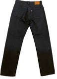 LEVI’S 501 PREMIUM BLACK DENIM STRAIGHT LEG JEANS SIZE W27/L30