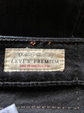 LEVI’S 501 PREMIUM BLACK DENIM STRAIGHT LEG JEANS SIZE W27/L30