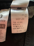 LEVI’S 501 PREMIUM BLACK DENIM STRAIGHT LEG JEANS SIZE W27/L30