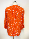 MINT VELVET RED & WHITE STAR PRINT 3/4 SLEEVE TOP SIZE 8