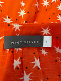 MINT VELVET RED & WHITE STAR PRINT 3/4 SLEEVE TOP SIZE 8