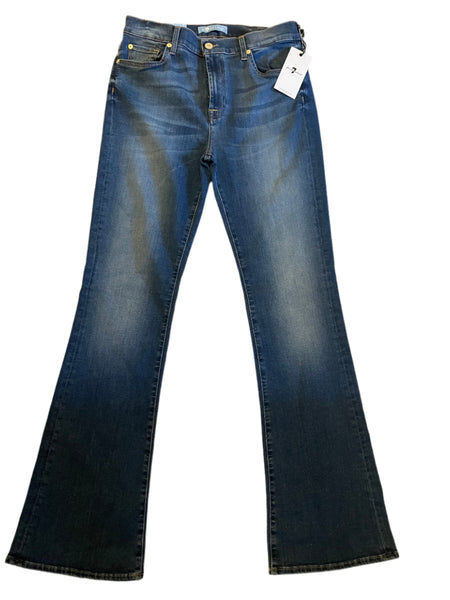 BRAND NEW 7 FOR ALL MANKIND B(AIR) BLUE DENIM BOOT CUT JEANS SIZE 31