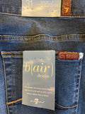 BRAND NEW 7 FOR ALL MANKIND B(AIR) BLUE DENIM BOOT CUT JEANS SIZE 31