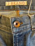 J BRAND LOVESTORY BLUE DENIM FLARED LEG JEANS SIZE 28