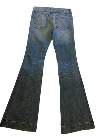J BRAND LOVESTORY BLUE DENIM FLARED LEG JEANS SIZE 28