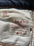 J BRAND LOVESTORY BLUE DENIM FLARED LEG JEANS SIZE 28