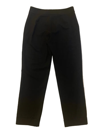 HOBBS BLACK WOOL TAPERED LEG TROUSERS SIZE 12