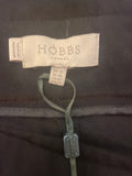 HOBBS BLACK WOOL TAPERED LEG TROUSERS SIZE 12