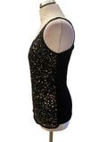 BRAND NEW MINT VELVET BLACK SEQUINNED FRONT SLEEVELESS TOP SIZE 10
