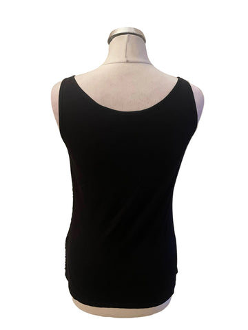 BRAND NEW MINT VELVET BLACK SEQUINNED FRONT SLEEVELESS TOP SIZE 10