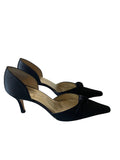 LK BENNETT BLACK SATIN SPECIAL OCCASION HEELS SIZE 5/38