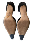LK BENNETT BLACK SATIN SPECIAL OCCASION HEELS SIZE 5/38