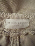 THE WHITE COMPANY CREAM FINE CORDUROY SLIM LEG JEANS  SIZE 12