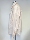 MASSIMO DUTTI PINK & WHITE STRIPE COTTON MIX COLLARED LONG SLEEVE SHIRT SIZE S