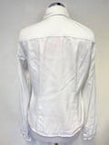 ABERCROMBIE & FITCH 100% COTTON WHITE COLLARED LONG SLEEVED SHIRT SIZE M