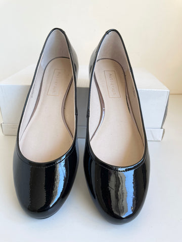 BRAND NEW MARKS & SPENCER AUTOGRAPH BLACK PATENT LEATHER SHOES SIZE 4.5/ 37.5