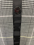SPORTALM PERFECTLY BLACK & WHITE CHECK TAILORED JACKET, SKIRT, TROUSER SUIT SET SIZE 10