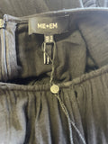 ME+EM BLACK CHEESECLOTH CUT OUT BACK SHORT SLEEVE MAXI DRESS SIZE 8